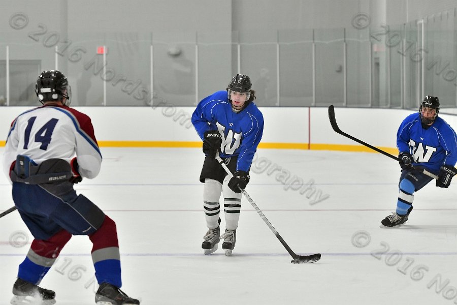 Wheaton College Men\'s Ice Hockey vs Middlesex Community College. - Photo By: KEITH NORDSTROM